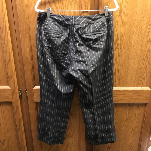 Banana Republic grey pinstripe Martin pants sz 10 - Picture 3 of 6